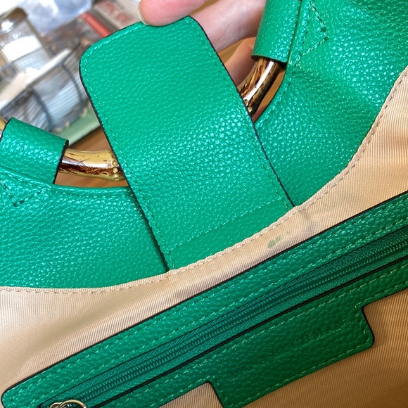 Bamboo Tote Handbag in a Pretty Shade of Green - Picture 13 of 13